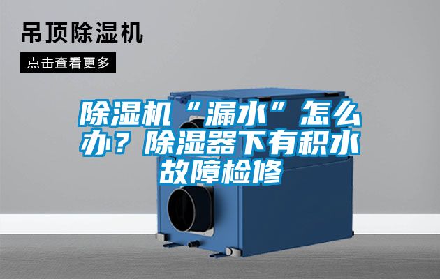 除濕機(jī)“漏水”怎么辦？除濕器下有積水故障檢修