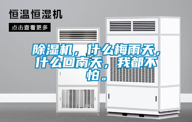 除濕機，什么梅雨天，什么回南天，我都不怕。